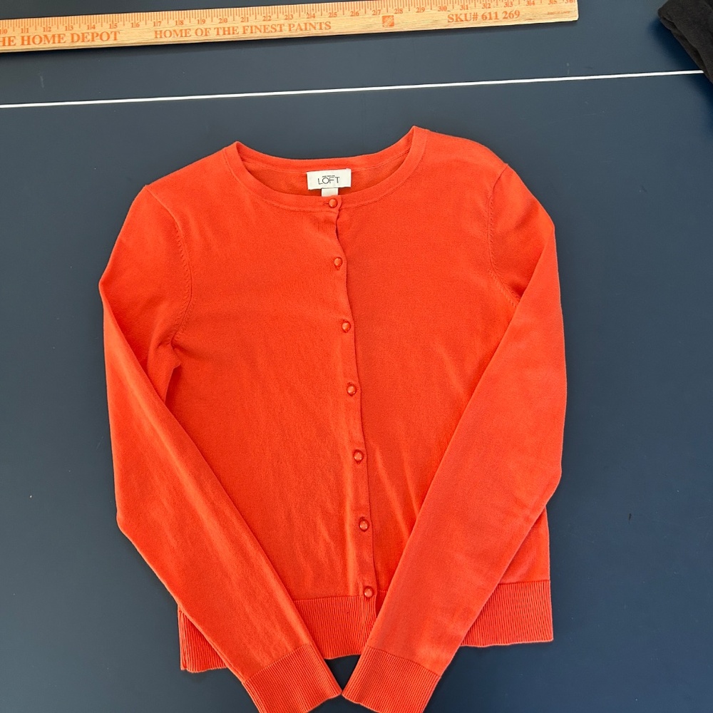 Soft Stretchy Pima Cotton Button Front Cardigan Sweater - Picture 12 of 13